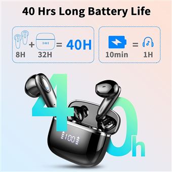 Ecouteurs Bluetooth Sans Fil Écouteurs Bluetooth 5.3 HiFi Stéréo