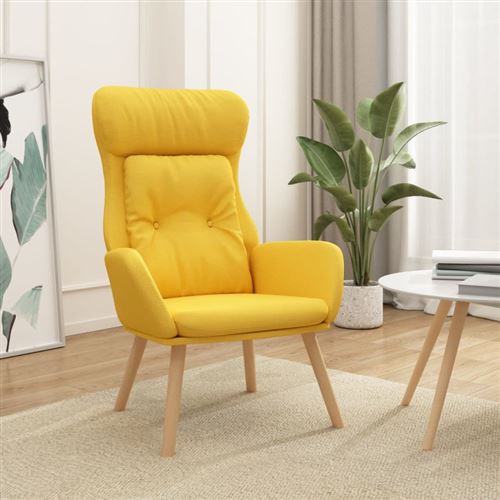 Non Communiqué Jaune Vidaxl Fauteuil Relax Tissu Moutarde