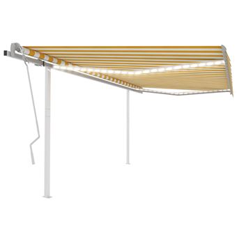 Auvent Rétractable De Terrasse En Porte-à-faux - Tissu Polyester Anti-UV, Cadre Galvanisé, Taille 150 X 60 Cm