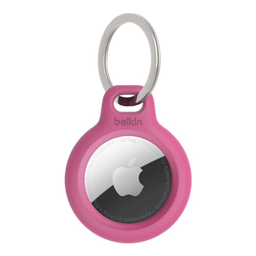 Belkin Anneau de protection avec porte-clés pour AirTag - Rose