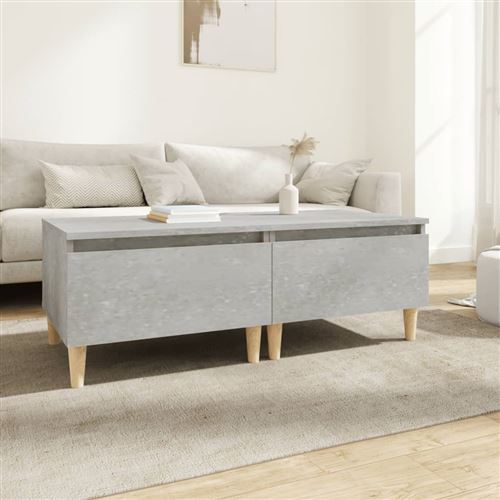 VIDAXL - Table d'appoint - Jeu de 2 tables - 50x46x35 cm - Gris béton - Image 2