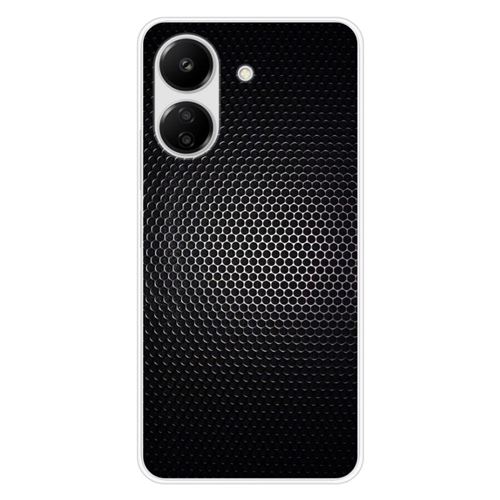 Coque en silicone imprimée compatible Xiaomi Redmi 13C 4G Dark Metal