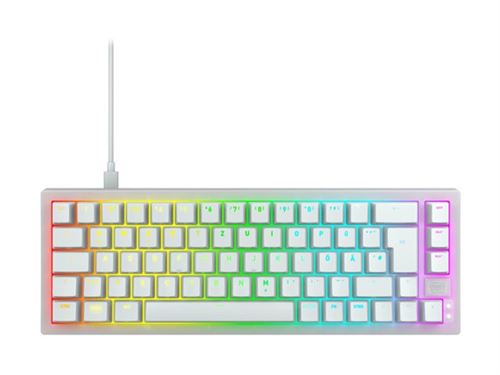 CHERRY XTRFY K5V2 - Clavier - 65% - compact - rétroéclairage - USB - QWERTZ - Allemand - commutateur : CHERRY MX2A Red - blanc