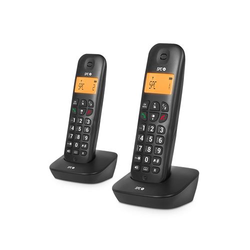 SPC Air Pro Duo - Téléphone sans fil avec ID d appelant - DECT\GAP - (conférence) à trois capacité d appel (pack de 2)