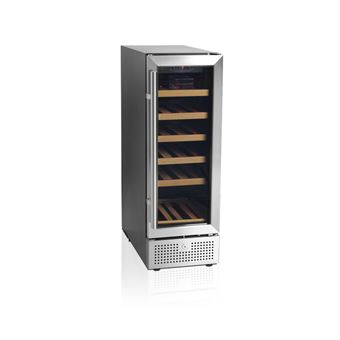 Cave à vin Professionnelle Réfrigérée en Acier Inoxydable TFW80S - TEFCOLD - R600a - 180Vitrée/battante 295x570x860mm - 1