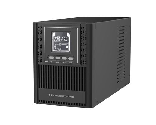 Conceptronic ZEUS52E1K alimentation d'énergie non interruptible Double-conversion (en ligne) 1 kVA 900 W 4 sortie(s) CA
