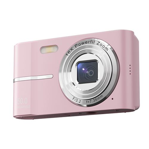Appareil Photo - NEOZHOU - 50MP FHD 1080p - Zoom 16x - &Eacute;cran LCD 2,4"" - Rose