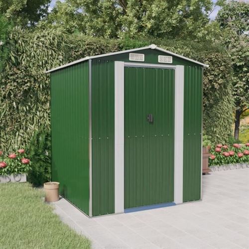 Vidaxl - Abri de jardin Vert 192x191x223 cm Acier galvanis&eacute;