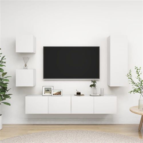 Vidaxl Ensemble Meubles Tv 5 Pcs Bois D'ingénierie - Image 2