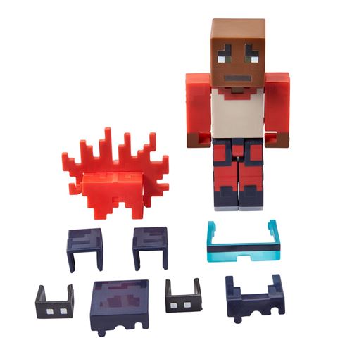 Mattel - Minecraft Creator Series - HJG76 - Figurine articulée 10cm + Accessoires - Wrist Spikes / Bracelet à Pointe