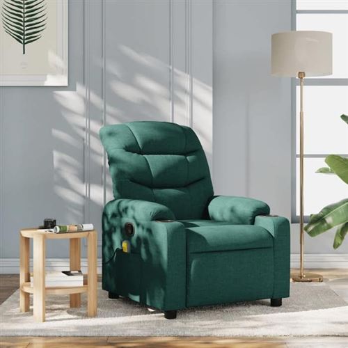 Non Communiqué Vert Vidaxl Fauteuil De Massage, Relaxation Tissu Foncé