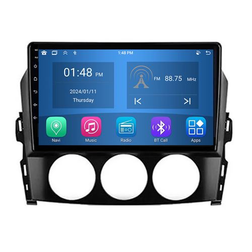 Autoradio RoverOne® Bluetooth CarPlay Android Auto Navigation 4Go RAM 64Go ROM pour Mazda MX-5 3 NC 2008-2015