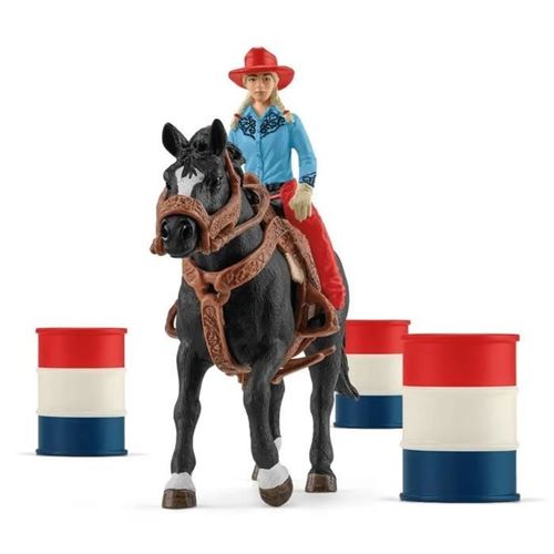 Cowgirl et Tonneaux de Racing - 42576 - Gamme Farm World