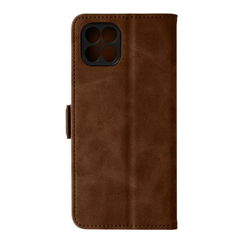 Étui pour Honor X8 Portefeuille Double languette magnétique Fonction Support Avizar marron