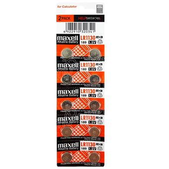 Piles Boutons Alcalines Maxell LR54, V10GA, LR1130 - Piles - Achat