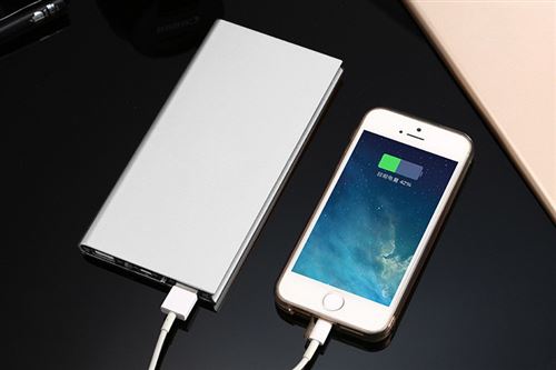 Batterie Externe Plate pour ZOPO Speed 8 Smartphone Tablette Chargeur Universel Power Bank 6000mAh 2 Port USB (NOIR)