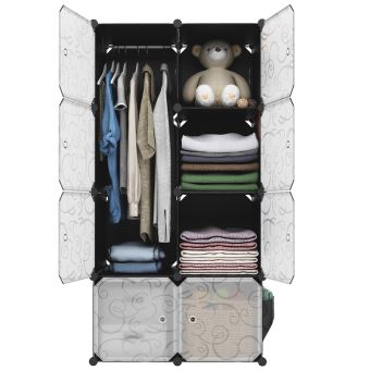 Armoire Penderie Rangement Modulable Placard Etageres De Rangement