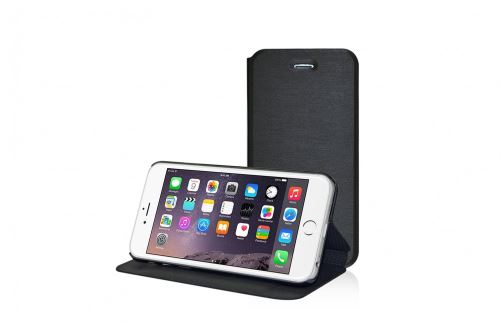 IBROZ Etui Porte Feuille en Cuir noir pour iPhone 6+ et 7+ Apple