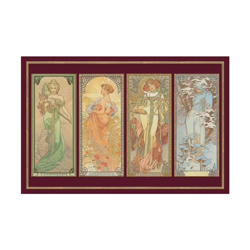 Puzzle 1000 pièces METALLIQUES MUCHA METALLIQUE 4 SAISONS PIATNIK Multicolore
