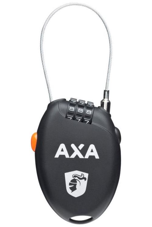 Câble antivol en acier rétractable Axa Roll 75cm * 1.6mm avec code numérique (sur carte)
