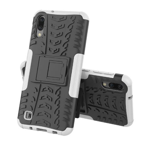 Coque Pour Samsung Galaxy A10 Anti Choc Blanc Avec Film Verre Trempé Housse Etui Antichoc hfs-house®