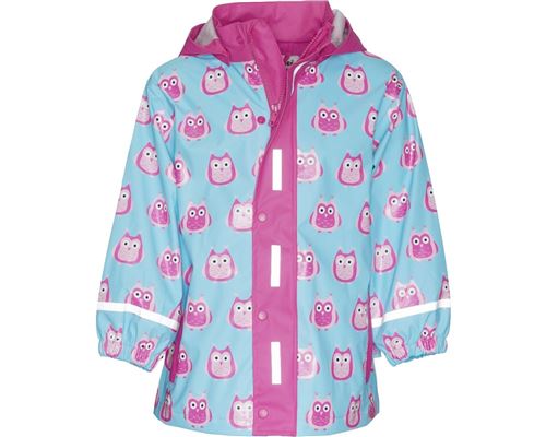 Playshoes imperméable hiboux bleu/rose fille