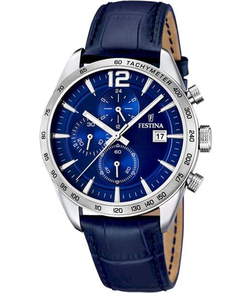 Montre Festina F16760-3 - Montre Cuir Bleue Festina Montres