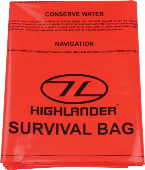 Emergency survival bag orange