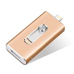 3€20 sur Clé USB 32Go pour iPhone USB 3.0 Pendrive 3 in 1 Mémoire Stick  Extension de Stockage Flash Drive pour Iphone Ipad Android Smart Phone  Tablet Pc （Rose Dore） - Clé