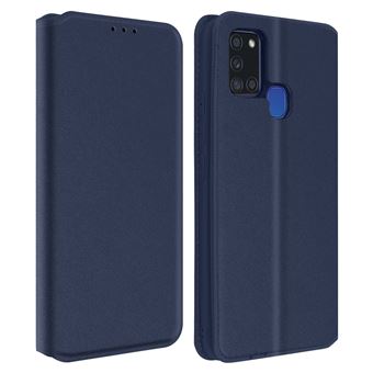 Housse pour Samsung Galaxy A21s Étui Folio Portefeuille Fonction Support Avizar Bleu nuit - 1