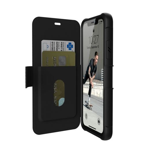 UAG Rugged Case for iPhone 11 [6.1-inch screen] - Metropolis Black - Flip cover voor mobiele telefoon - zwart - 6.1 - voor Apple iPhone 11