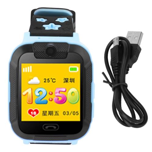 Montre Connectée pour Téléphone Intelligent à Ecran Tactile pour enfant Q76 3G avec Surveillance de Sécurité (Bleu)