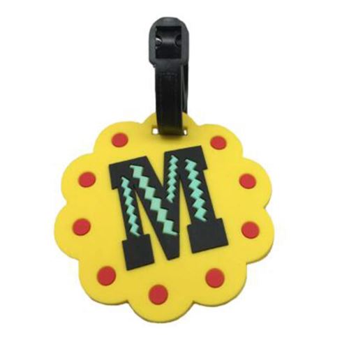 Étiquette à Bagages , à Valise, à Sac à Dos, Porte adresse - Lettre M