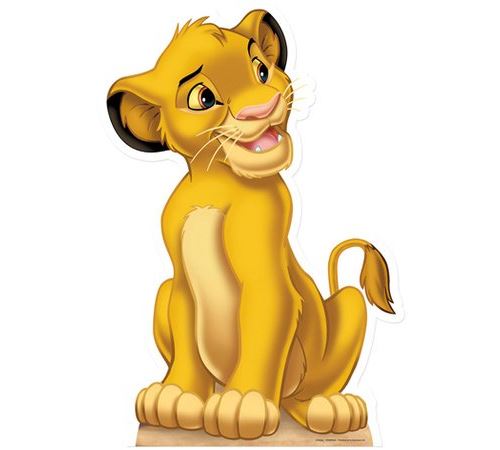 Star cutouts - Stsc409 - Figurine Géante - Simba - Disney Le Roi Lion - 84 X 58 Cm