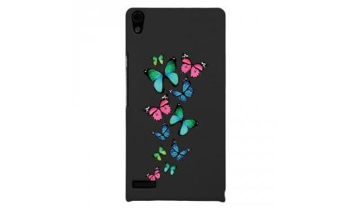 Coque rigide pour Huawei Ascend P6 avec impression Motifs papillons colorés