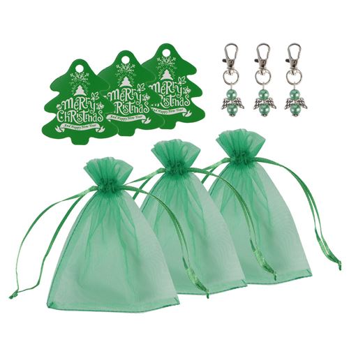 Sacs-Cadeaux Carte de Noël Porte-Clés Pendentif pour Décoration de Noël