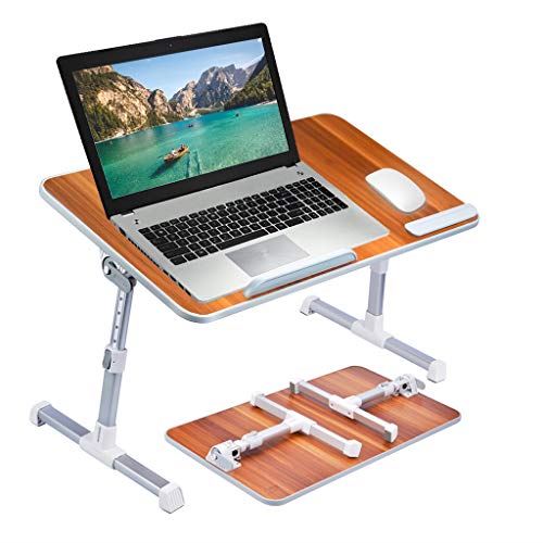 Avantree [Grande Taille] Table de lit Ajustable, Support Ordinateur Portable,Stand Bureau Portable, Repliable Plateau Petit Déjeuner