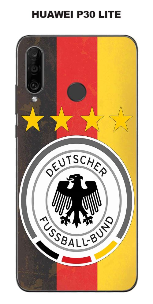 Coque Huawei P30 Lite design Foot Allemagne fond drapeau
