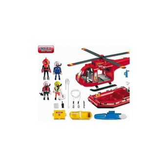 Sauveteurs 4428 Playmobil bateau hélicoptère 