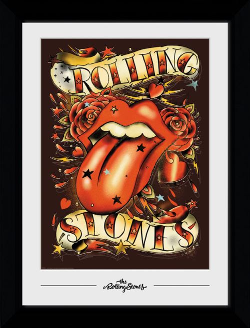 Photographie encadree The Rolling Stones Tattoo 50x70cm
