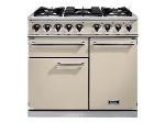 Falcon 1000 Deluxe - Cuisinière (four à deux étages) - pose libre - largeur : 99 cm - profondeur : 60 cm - hauteur : 91.2 cm - classe A - crème