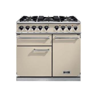 Falcon 1000 Deluxe - Cuisinière (four à deux étages) - pose libre - largeur : 99 cm - profondeur : 60 cm - hauteur : 91.2 cm - classe A - crème