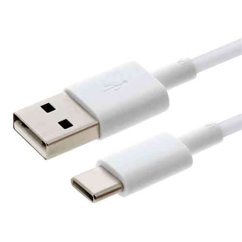 Câble USB-C blanc 1 mètre/3 mm d'épaisseur
