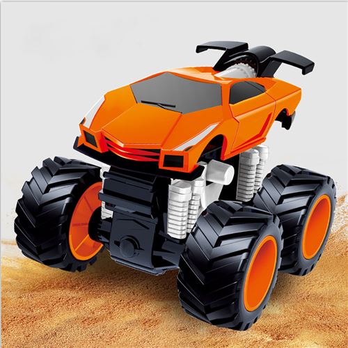 48 Sur Voiture Jouet Inertie Quatre Roues Motrices Simulation Bigfoot Course Enfant Garcon Modele Voiture Anti Chute Vieille Voiture Bebe Orange Gris Maquette Achat Prix Fnac