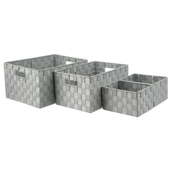 Lot de 3 boites de rangement grises Store Box PM/MM/GM Sotufab Plast Lot de 3 boites de rangement grises Store Box PM/MM/GM Sotufab Plast