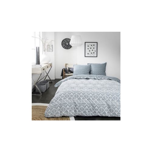 TODAY Parure de couette Sunshine 2.30 - 100% Coton - 220 x 240 cm - Bleu et blanc