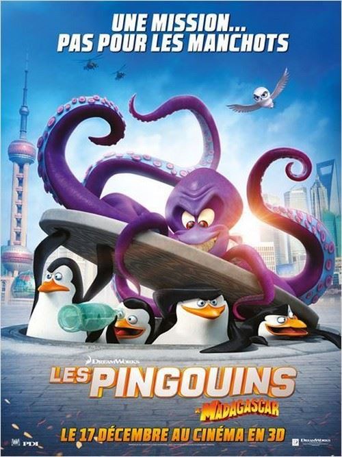 Les Pingouins de Madagascar - 120x160 cm - AFFICHE / POSTER