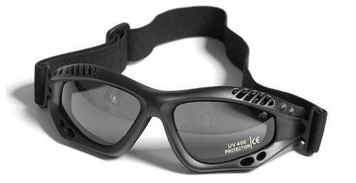 Lunettes – Masque de protection uv fumée commando air pro noir avec élastique