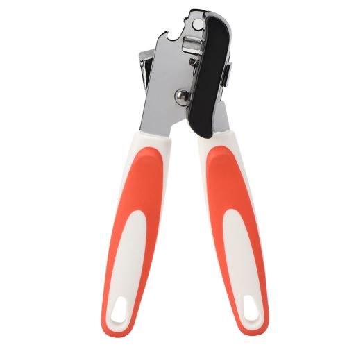 Ouvre-Boîte Manuel Multifonction en Acier Inoxydable - Orange
