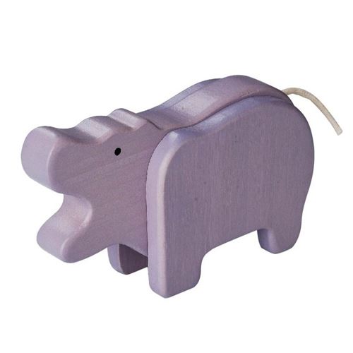 Everearth protagoniste hippopotame violet 15x9x4 cm